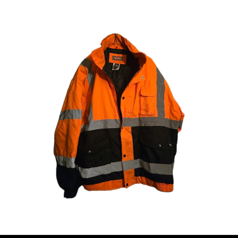 High-Visibility Orange and Black Performance Jacket